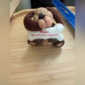 Dog Figurine with White Bone